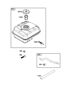 Part Location Diagram of 595650 Briggs and Stratton Tank-fuel